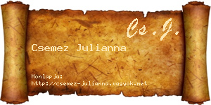 Csemez Julianna névjegykártya